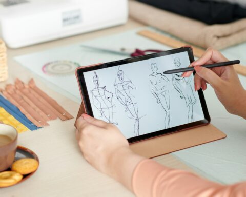 Fashion Designer Drawing Sketch