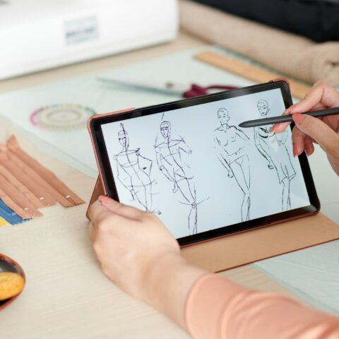 Fashion Designer Drawing Sketch