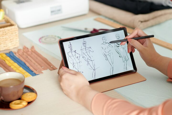 Fashion Designer Drawing Sketch