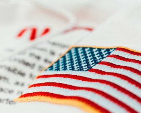 United States of America flag embroidery