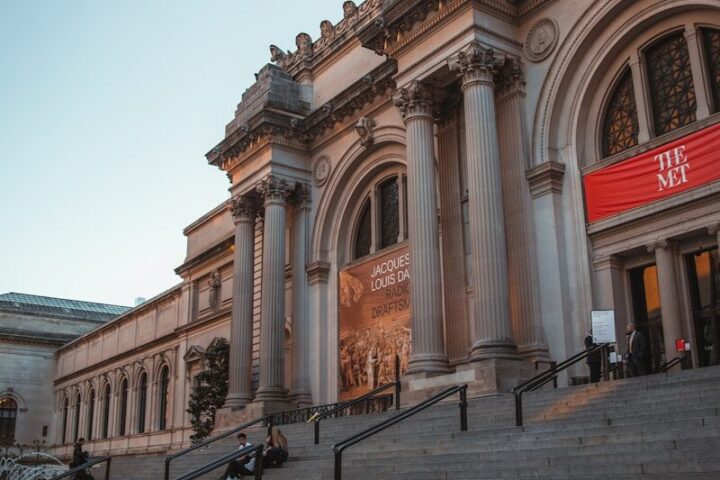 a building with pillars and stairs