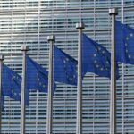 row of european union flags