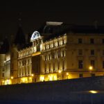The Cour de cassation in Paris at night