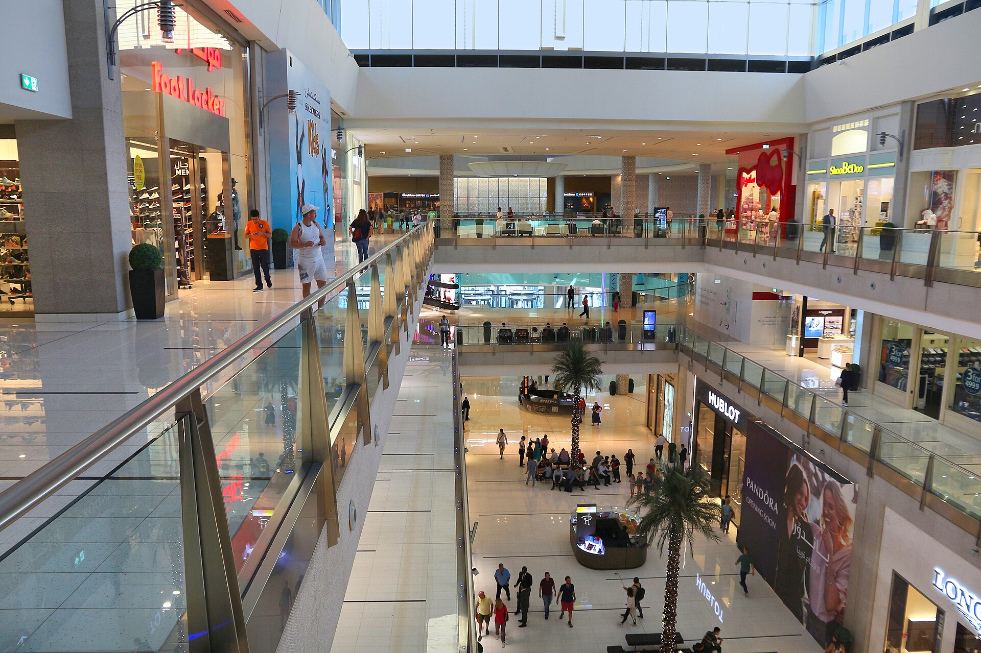 Shoppers inside The Dubai Mall