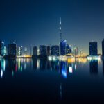 Dubai skyline at night